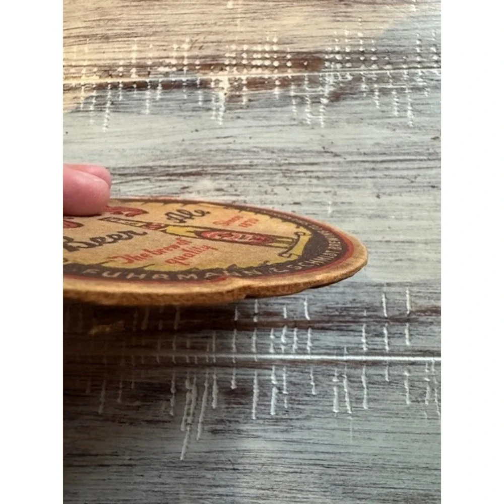 F & S‎ Fuhrmann & Schmidt Beer Coaster 4 Inch Shamokin Pennsylvania 40's Bottle